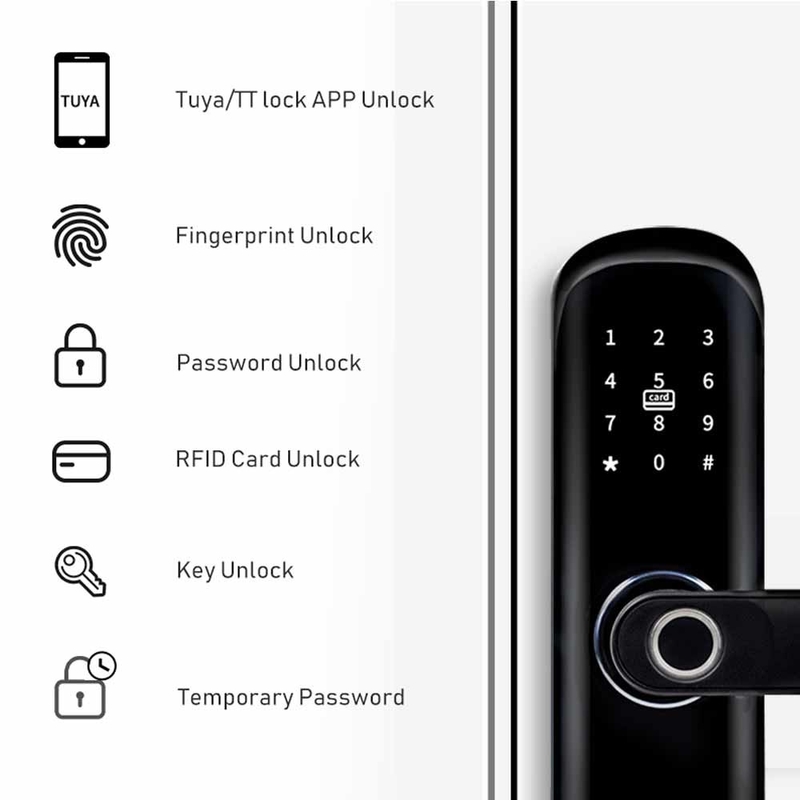 Van de de Veiligheids digitaal vingerafdruk van Tuya Wifi App van het huis Slim Intelligent Slot de deurslot