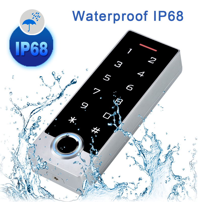 Waterdicht IP68-van de het Toetsenbordvingerafdruk RFID van de het Schermaanraking de KaartToegangsbeheer met Wifi Tuya App