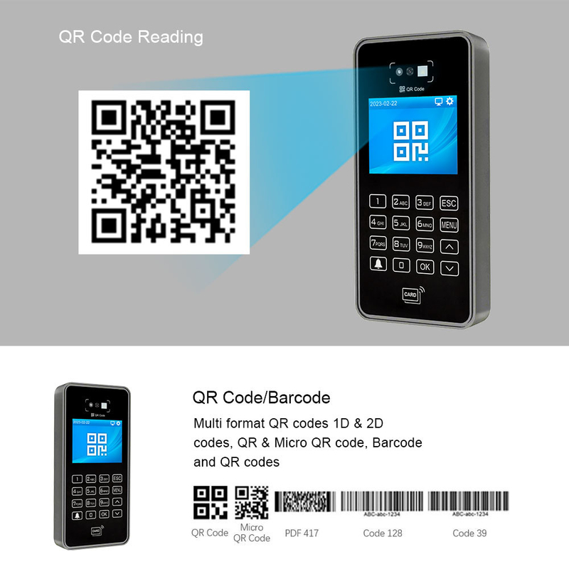 TCP / IP 26 / 34 QR-codelezer Deurtoegangscontrolesysteem Wifi Wiegand