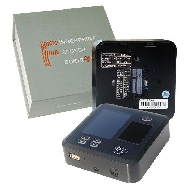 De Zwarte TFS28 12V 0.2s Poort van TCP Ip Wifi 125 Mhz van de Kaartvingerafdruk het Toegangsbeheer