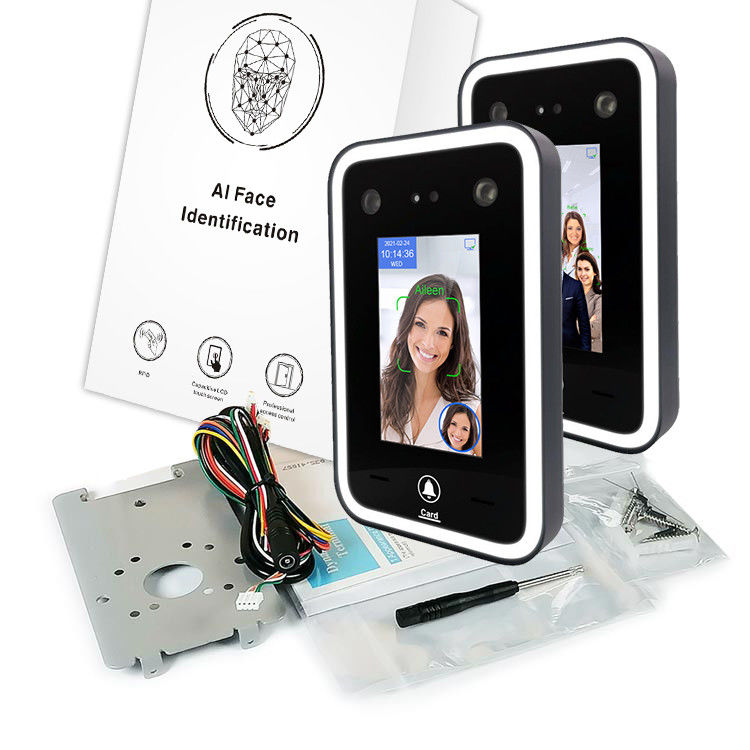 Van de de Opsporings Biometrisch Machine van het 4,3 Duimgezicht van de het QR Codetijd de OpkomstToegangsbeheer