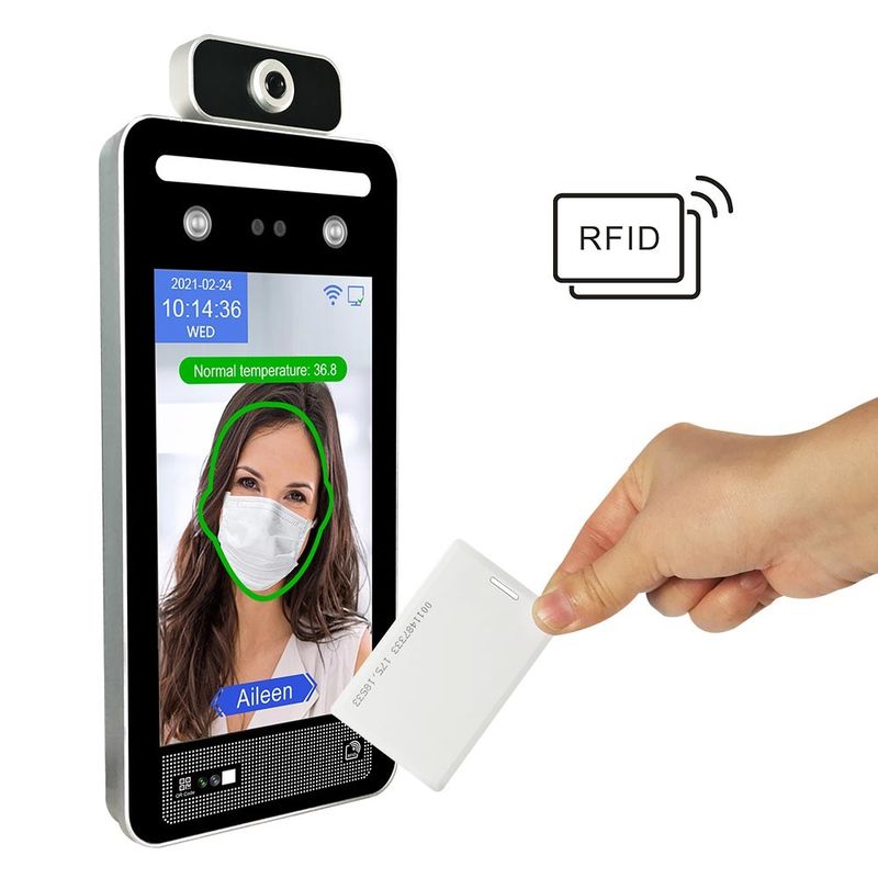 0.5M AI Face Recognition Temperature Apparaat 8 Duimips Touch screen