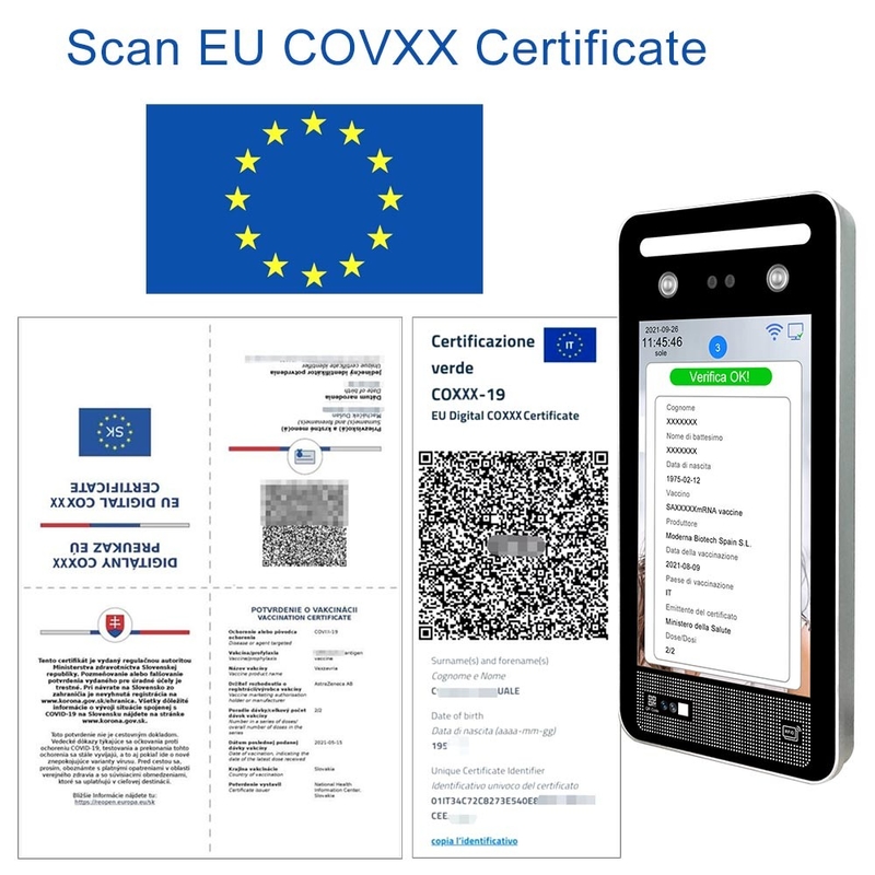 C19 App van de het Vaccineu van de EU van de de Passcanner de Groene Lezer van de het QR Codescanner van Verifica Italië
