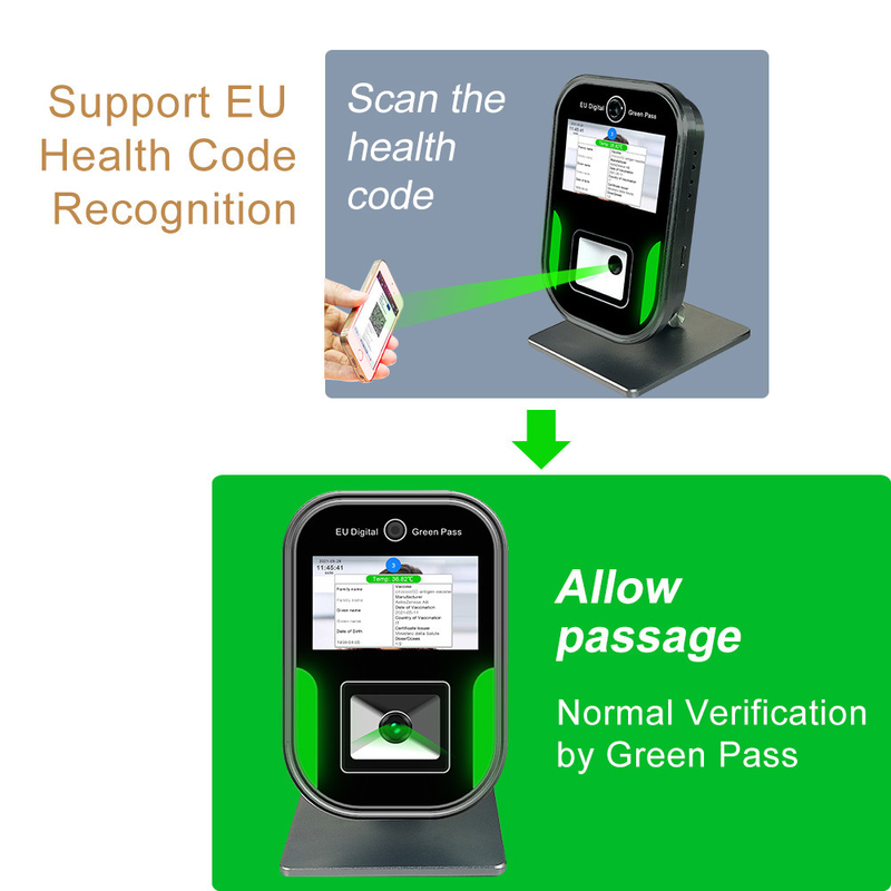 5 duimlcd van de de Passcanner van de EU van Vertoningsrusland de Groene Lezer van de het QR Codescanner