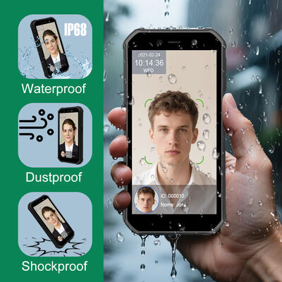 4G draagbare outdoor Android gezichtsherkenning machine voor medewerkers tijd aanwezigheid