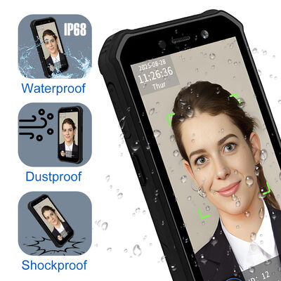 Draagbaar Tijdregistratiesysteem Android Biometrische Gezichtsherkenning Terminal