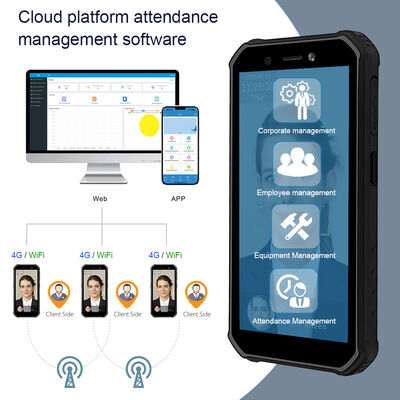 Draagbaar Tijdregistratiesysteem Android Biometrische Gezichtsherkenning Terminal