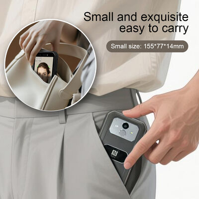 Draagbaar Tijdregistratiesysteem Android Biometrische Gezichtsherkenning Terminal