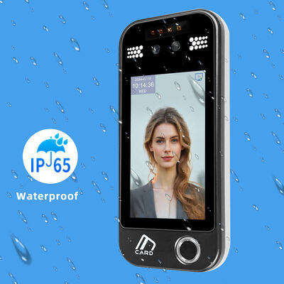 5-inch Touchscreen Gezichts- en Vingerafdruk QR-code Toegangscontrolesysteem Waterdicht Tijdregistratieapparaat