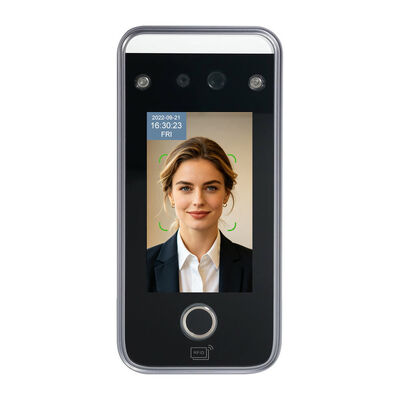 Hoogwaardige gezichtsfingerprintherkenning 4.3 inch Meerdere authenticatie methoden QR/RFID/wachtwoord voor beveiliging Toegangscontrole