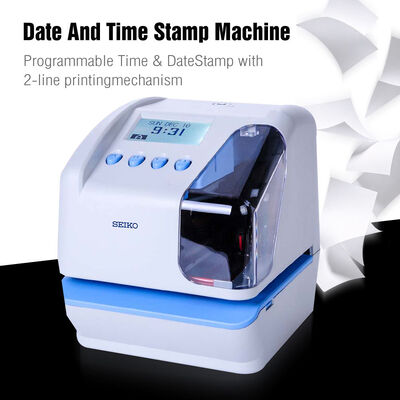 Numbering Ticket Date Time Stamp Machine Job Costing Punch Clock Attendance Recorder 9 Pin Dot Matrix USB Data Export