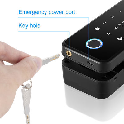 Aluminiumabs van het het Slotgezicht van Tuya het Slimme van de de Erkenningsvingerafdruk Slot van de het Glasdeur van Frameless